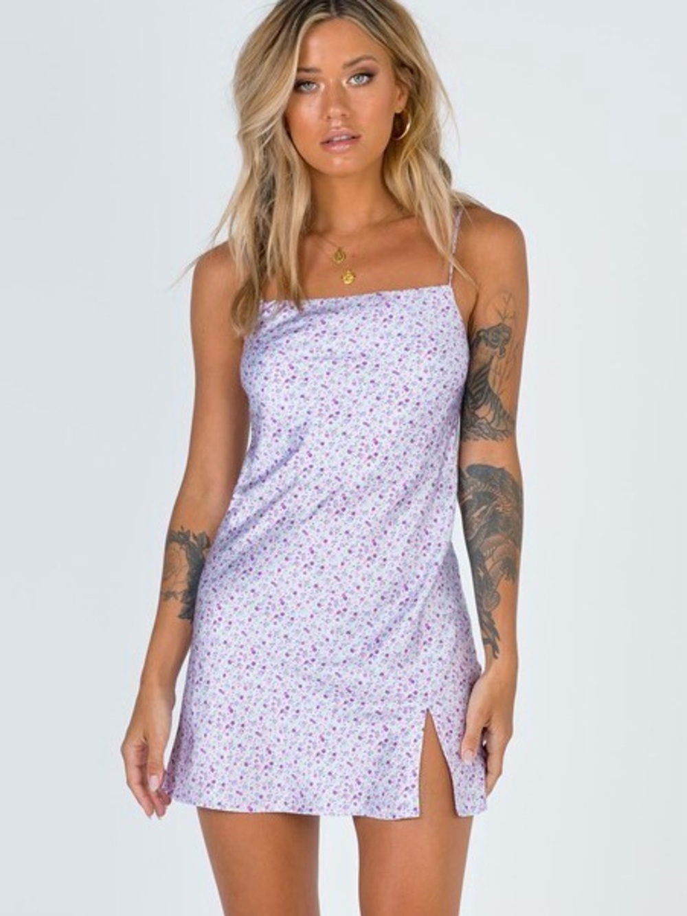 Princess Polly 'Afterthought' NWT Mini Dress Ditsy Floral Sleeveless Satin